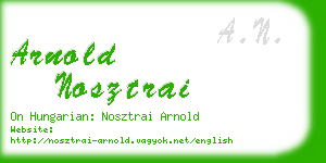 arnold nosztrai business card